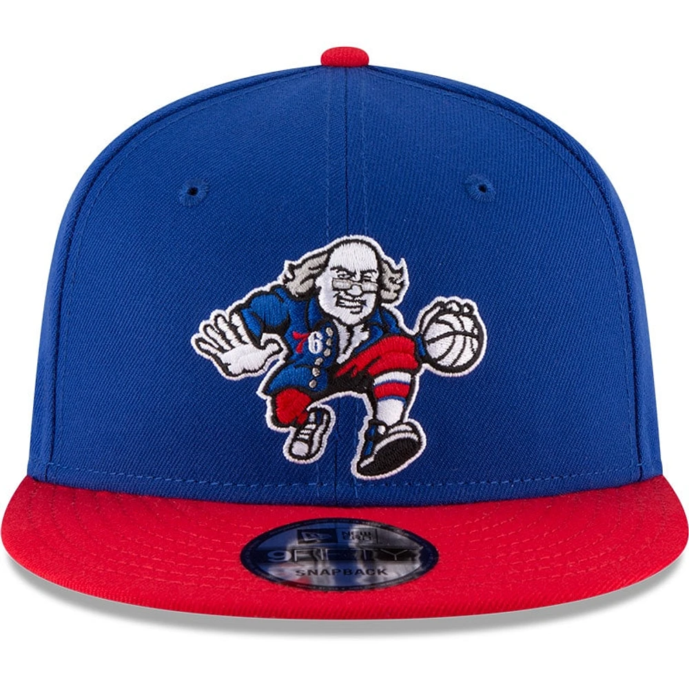 Men's New Era Royal/Red Philadelphia 76ers 2-Tone 9FIFTY Adjustable Snapback Hat