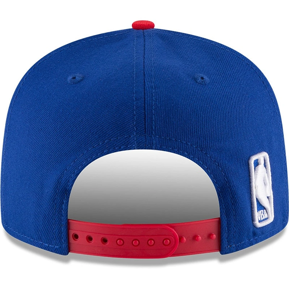 Casquette New Era Royal/Rouge Philadelphia 76ers 2-Tone 9FIFTY Snapback réglable pour homme