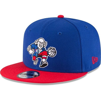 Casquette New Era Royal/Rouge Philadelphia 76ers 2-Tone 9FIFTY Snapback réglable pour homme