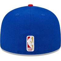 Casquette ajustée 59FIFTY New Era Royal/Red Philadelphia 76ers Gameday Gold Pop Stars pour hommes