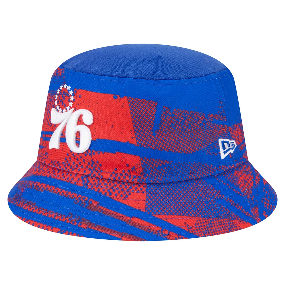 Chapeau bob Tip-Off Philadelphia 76ers New Era Royal/Red pour homme