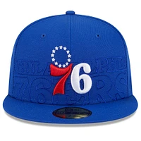 Casquette ajustée New Era Royal Philadelphia 76ers 2023 NBA Draft 59FIFTY pour homme