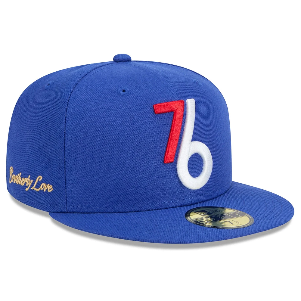 Men's New Era  Royal Philadelphia 76ers 2024/25 City Edition Alternate 59FIFTY Fitted Hat