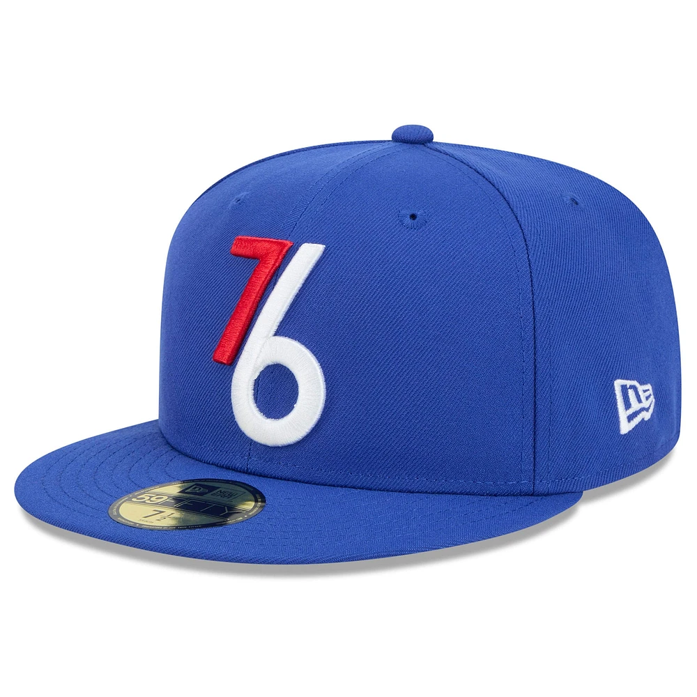 Men's New Era  Royal Philadelphia 76ers 2024/25 City Edition Alternate 59FIFTY Fitted Hat