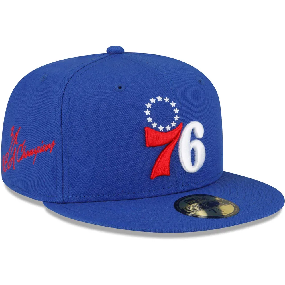 NWE 76ERS BLEU NBA SUMMER 22 SOUS-VISEUR AVEC LOGO DOUBLE TON 59FIFTY HATMENHIC