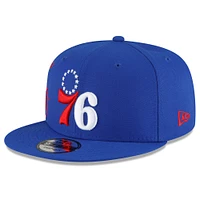 Men's New Era Royal Philadelphia 76ers - Back Half 9FIFTY Snapback Adjustable Hat