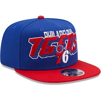 New Era Royal Philadelphia 76ers Bold 9FIFTY pour homme - Casquette Snapback