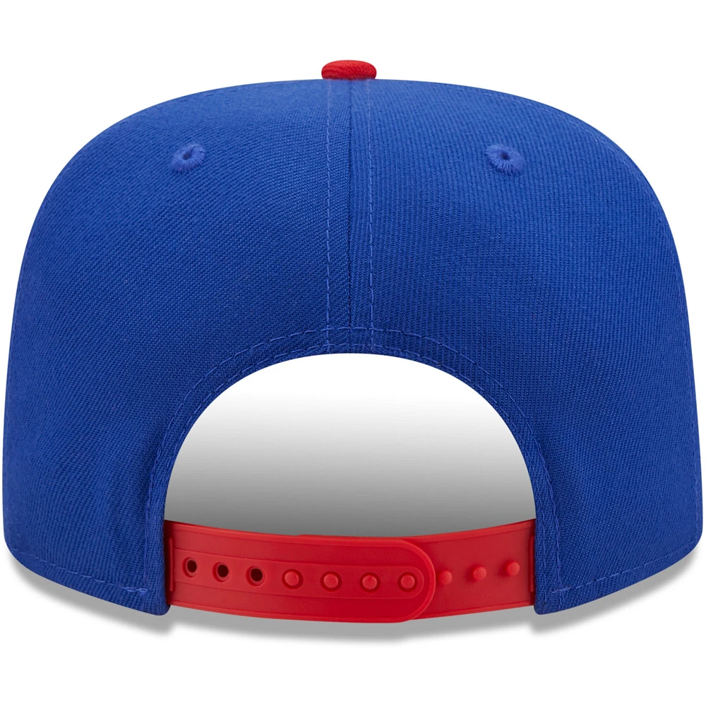 New Era Royal Philadelphia 76ers Bold 9FIFTY pour homme - Casquette Snapback