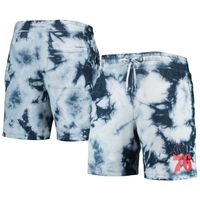 Men's New Era Royal Philadelphia 76ers Fleece Tie-Dye Shorts