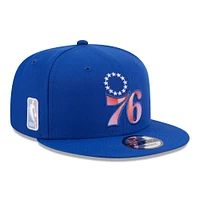 Men's New Era Royal Philadelphia 76ers Gradient Undervisor 9FIFTY Snapback Hat