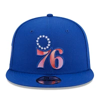 Casquette Snapback 9FIFTY à sous-visière dégradée Royal Philadelphia 76ers New Era pour homme