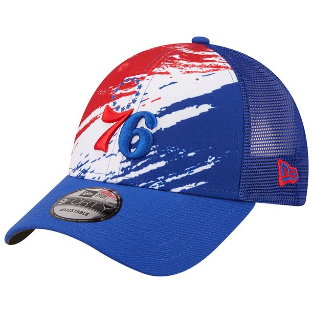 Casquette Snapback 9FORTY Trucker Royal Philadelphia 76ers Marble New Era pour homme