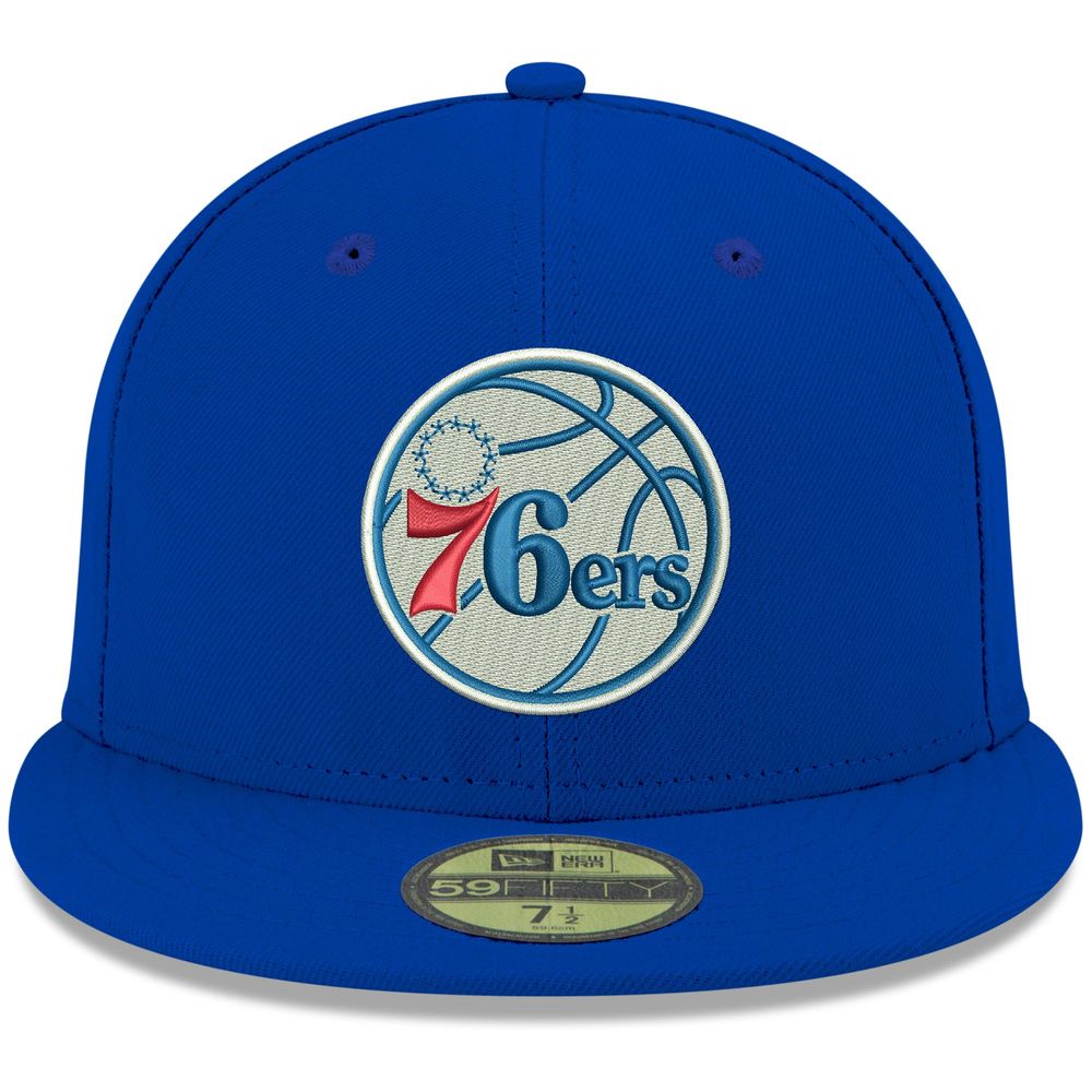 Men's New Era Royal Philadelphia 76ers Official Team Color 59FIFTY Fitted Hat