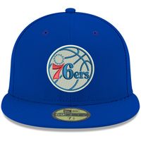 Men's New Era Royal Philadelphia 76ers Official Team Color 59FIFTY Fitted Hat