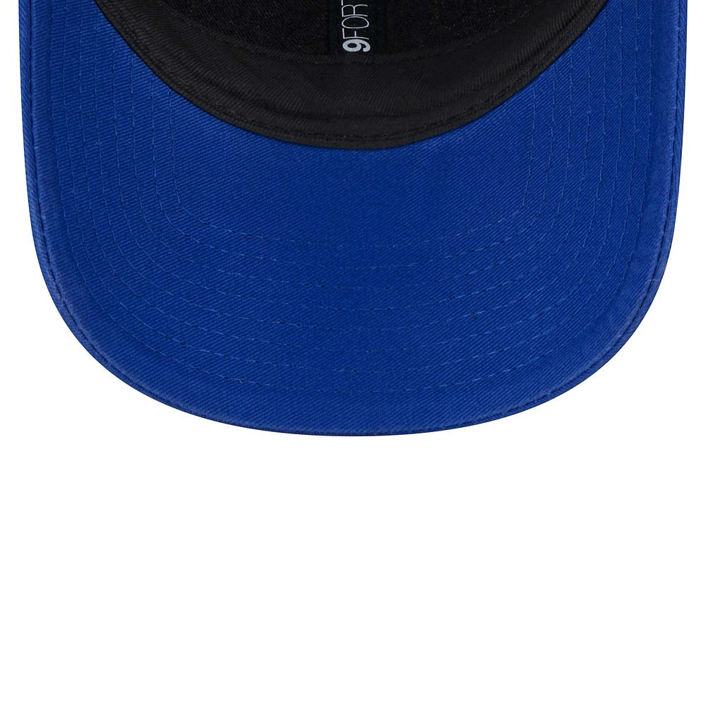 Casquette ajustable 9FORTY surdimensionnée avec patch Royal Philadelphia 76ers New Era pour homme