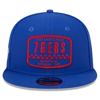 Men's New Era Royal Philadelphia 76ers  Rally Drive Finish Line Patch 9FIFTY Snapback Hat