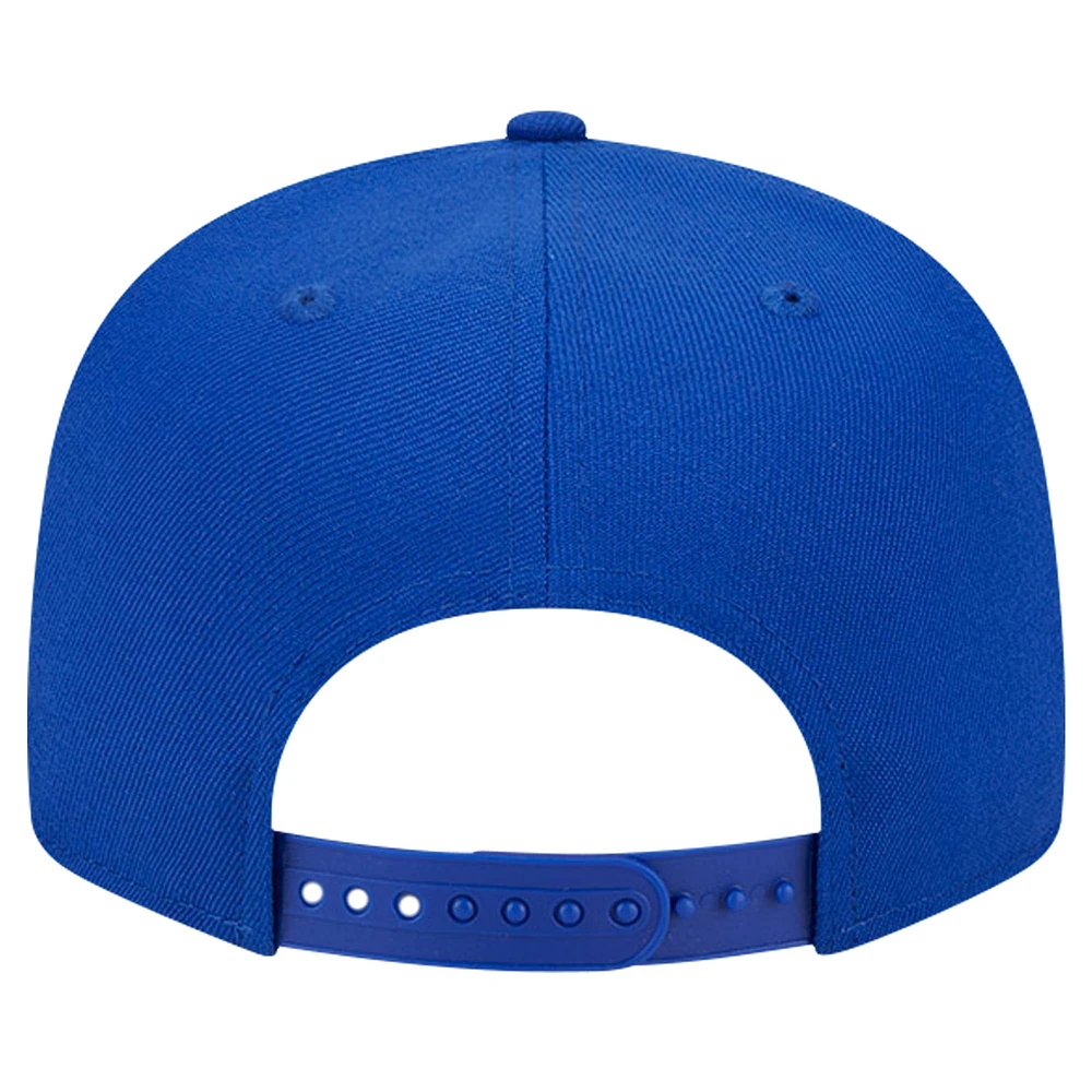 Casquette Snapback 9FIFTY Philadelphia 76ers Royal New Era pour homme avec patch latéral