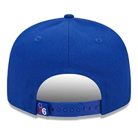 Men's New Era Royal Philadelphia 76ers Side Logo 9FIFTY Snapback Hat