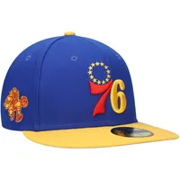 Casquette ajustée 59FIFTY avec écusson latéral Royal Philadelphia 76ers New Era pour homme