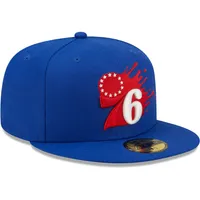 Men's New Era Royal Philadelphia 76ers Splatter 59FIFTY Fitted Hat