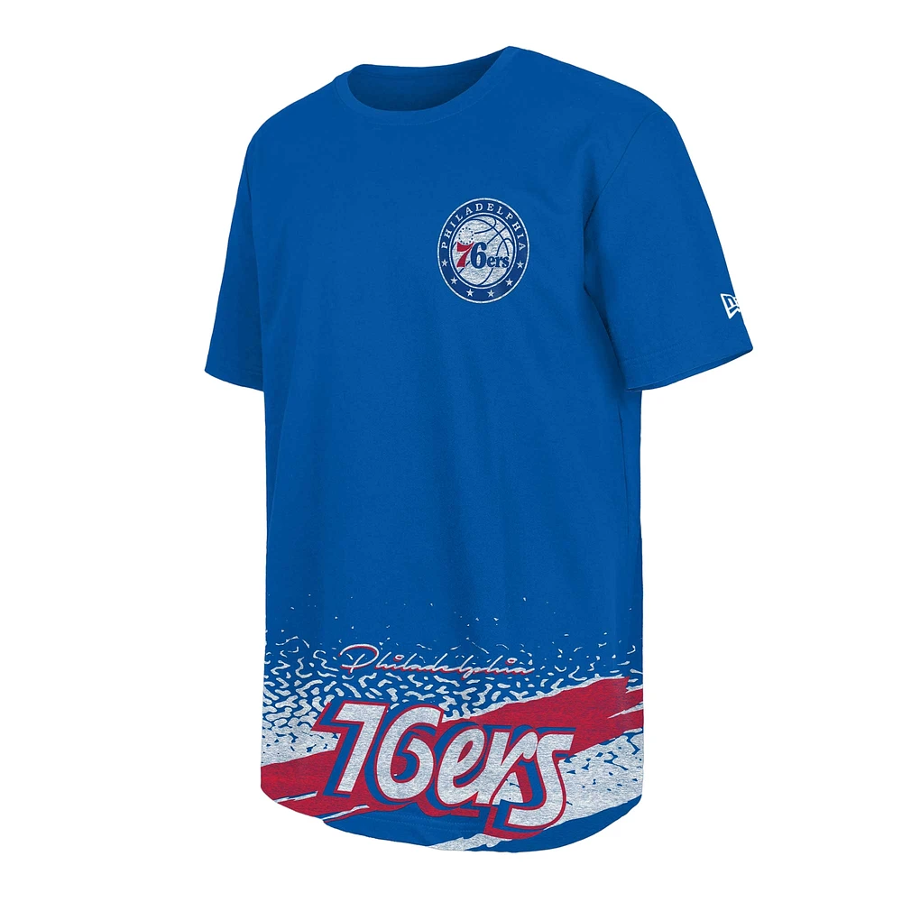 T-shirt de sport classique Philadelphia 76ers Royal New Era pour homme