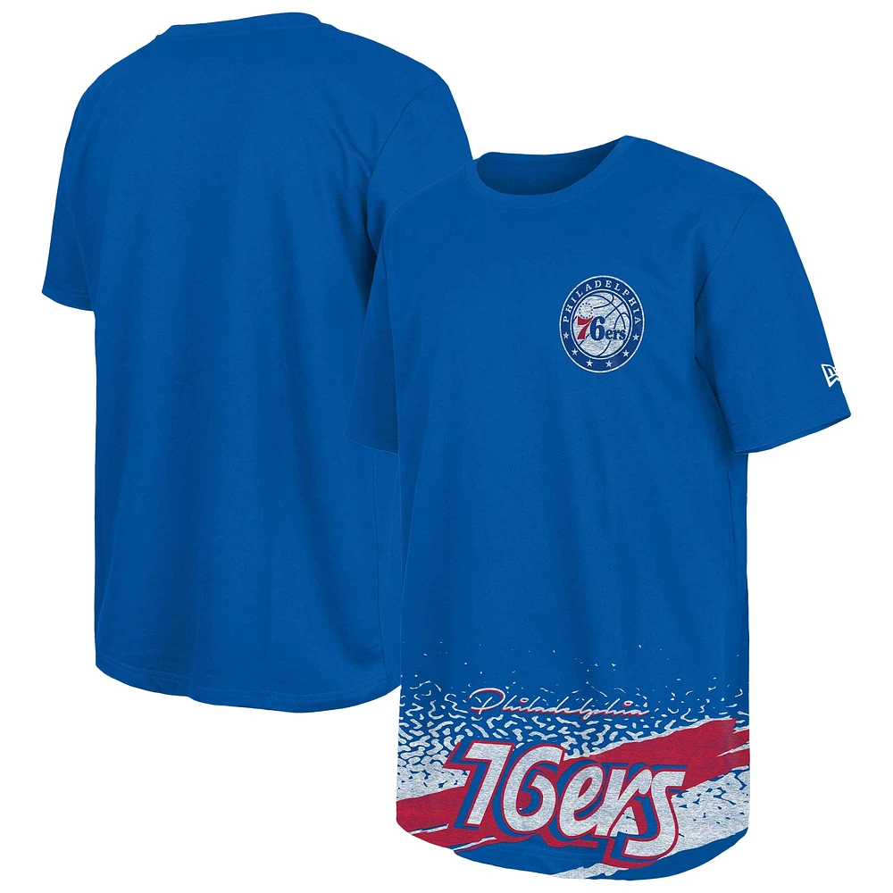 T-shirt de sport classique Philadelphia 76ers Royal New Era pour homme