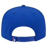 Casquette Snapback 9Fifty Sport Night Team Shadow de New Era Royal Philadelphia 76ers pour homme