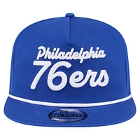 Casquette snapback de golfeur New Era Royal Philadelphia 76ers pour homme