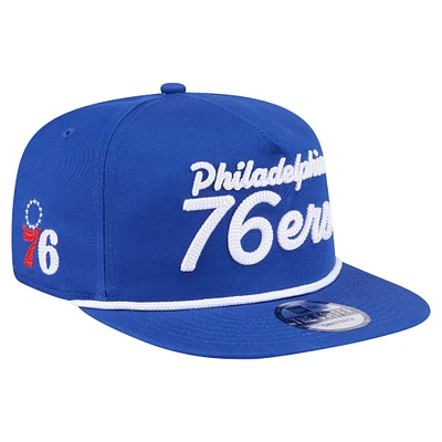Casquette snapback de golfeur New Era Royal Philadelphia 76ers pour homme