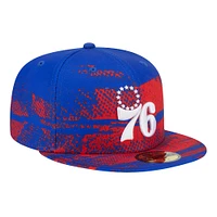 Men's New Era Royal Philadelphia 76ers Tip-Off 59FIFTY Fitted Hat