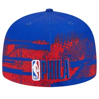 Men's New Era Royal Philadelphia 76ers Tip-Off 59FIFTY Fitted Hat