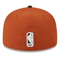 Men's New Era Rust/Black Philadelphia 76ers Two-Tone 59FIFTY Fitted Hat