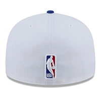 Men's New Era Silver/Royal Philadelphia 76ers 2024/25 City Edition 59FIFTY Fitted Hat