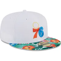 Casquette ajustée 59FIFTY Philadelphia 76ers New Era pour homme, blanche