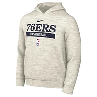 Men's Nike Ash Philadelphia 76ers 2022/23 Spotlight On-Court Practice Performance Pullover Hoodie