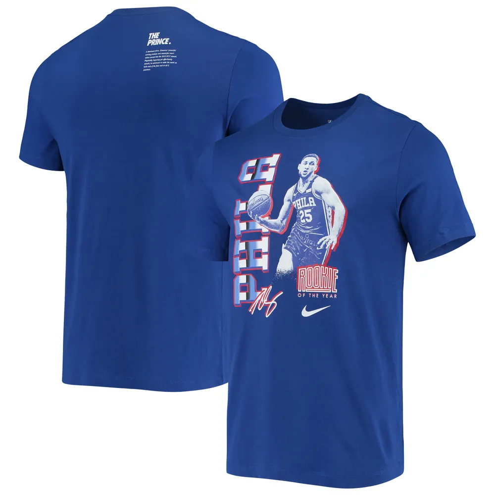 Ben Simmons Philadelphia 76ers Nike Select Series Rookie of the Year Name  and Number T-Shirt - Blue