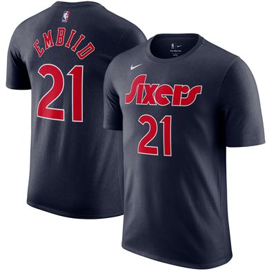 Como tratar con Herencia Nike Men's Nike Joel Embiid Navy Philadelphia 76ers 2021/22 City Edition  Name & Number T-Shirt | Bramalea City Centre