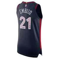 Men's Nike Joel Embiid Navy Philadelphia 76ers  Authentic Jersey - City Edition