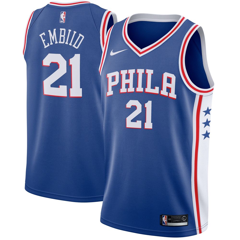 Men's Nike Joel Embiid Royal Philadelphia 76ers Swingman