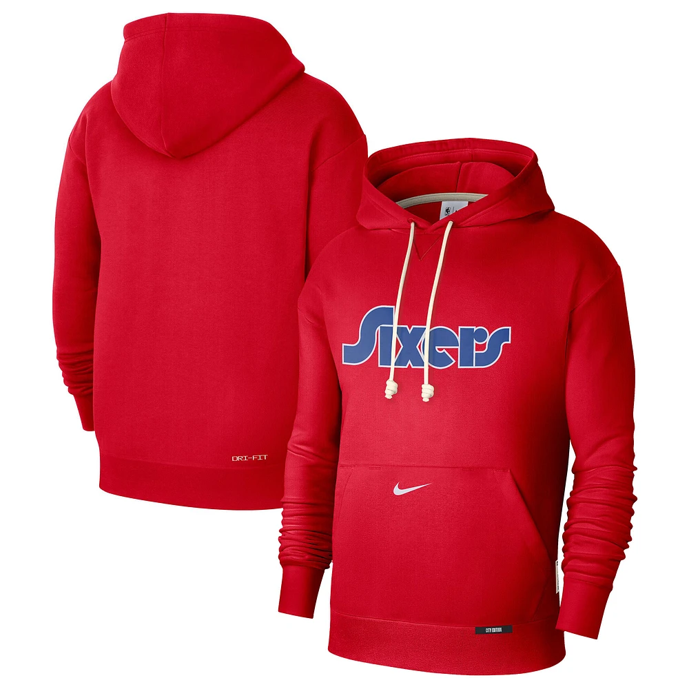 Sweat à capuche Nike rouge Philadelphia 76ers 2024/25 City Edition Courtside Standard Issue pour homme