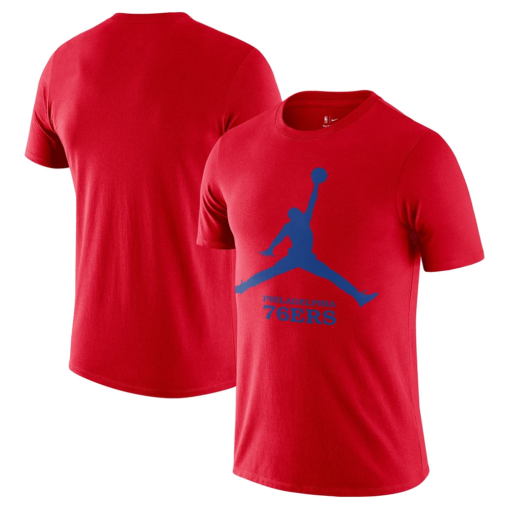 T-shirt Jumpman essentiel Nike des Philadelphia 76ers pour homme rouge