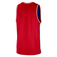 Débardeur Nike Royal/Rouge Philadelphia 76ers Courtside Versus Force Split DNA Performance Mesh pour Homme