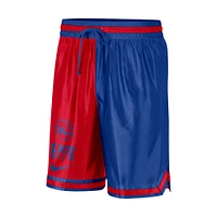 Men's Nike Royal/Red Philadelphia 76ers Courtside Versus Force Split DNA Performance Shorts