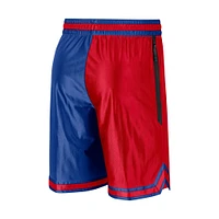 Men's Nike Royal/Red Philadelphia 76ers Courtside Versus Force Split DNA Performance Shorts