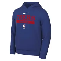 Men's Nike Royal Philadelphia 76ers 2022/23 Spotlight On-Court Practice Performance Pullover Hoodie