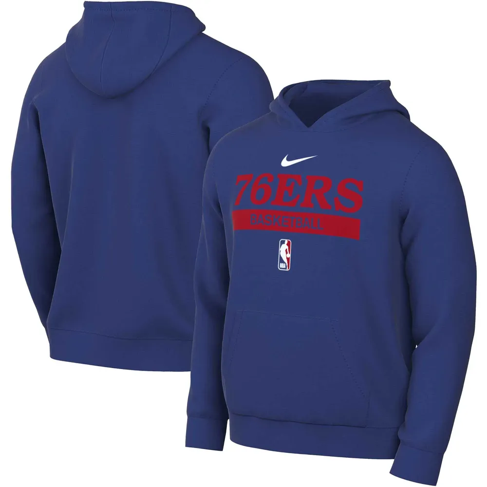 Men's Nike Royal Philadelphia 76ers 2022/23 Spotlight On-Court Practice Performance Pullover Hoodie