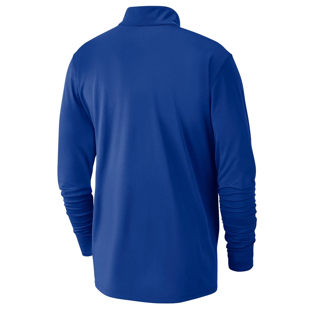 Men's Nike Royal Philadelphia 76ers 2024/25 Courtside Performance Half-Zip Top