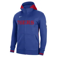 Men's Nike Royal Philadelphia 76ers Authentic Showtime Performance Full-Zip Hoodie