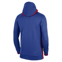 Sweat à capuche entièrement zippé Nike Royal Philadelphia 76ers Authentic Showtime Performance pour Homme