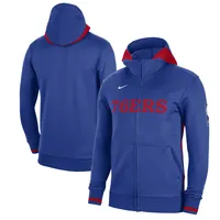 Men's Nike Royal Philadelphia 76ers Authentic Showtime Performance Full-Zip Hoodie